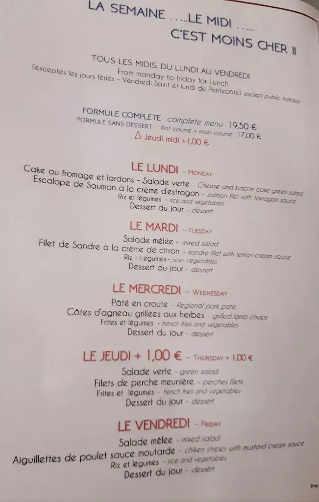 Menu_Restaurant la voile evian_Évian-les-Bains_image_1