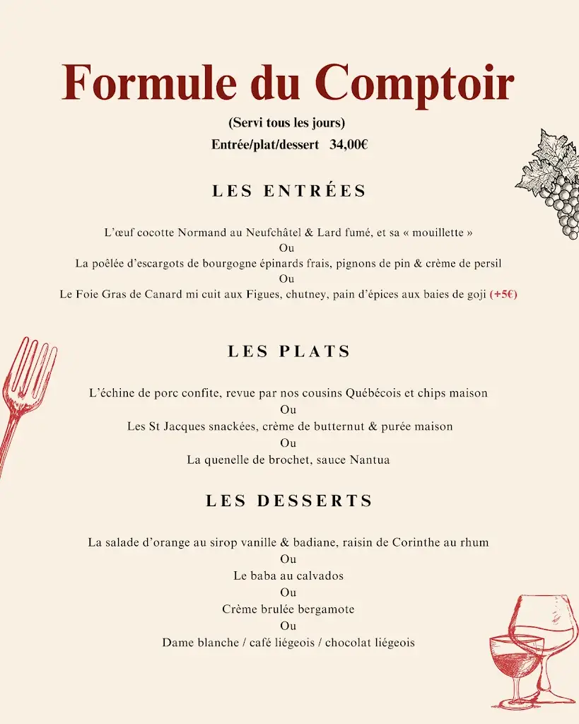 Menu_Restaurant Le Comptoir De L'arboretum_Harcourt_image_2