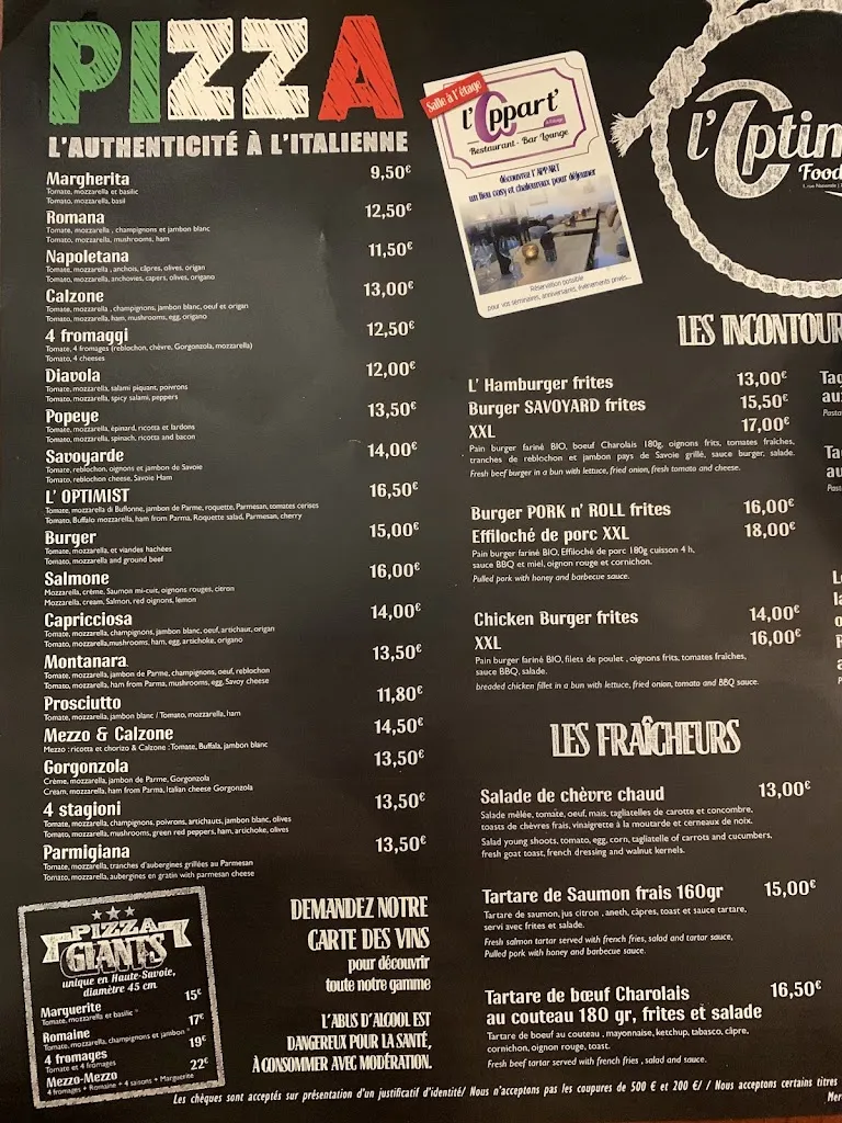 Menu_L'Optimist Carte Restaurant_Évian-les-Bains_image_1