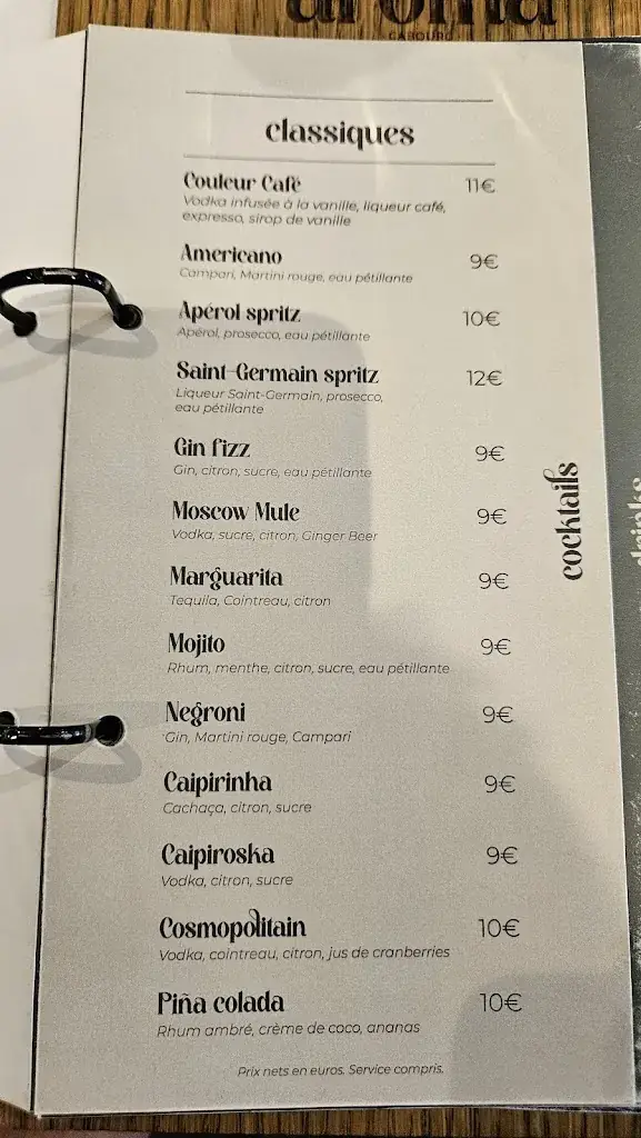 Menu_Aroma · Restaurant Cabourg_Cabourg_image_3