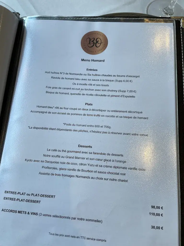 Menu_Le Bouche à Oreille_Cabourg_immagine_1