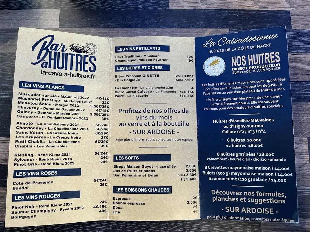 Menu_La Cave à Huitres  - ACSEA_Caen_image_3
