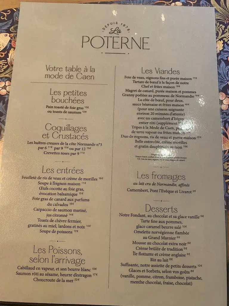 Menu_Maison La Poterne_Caen_image_4