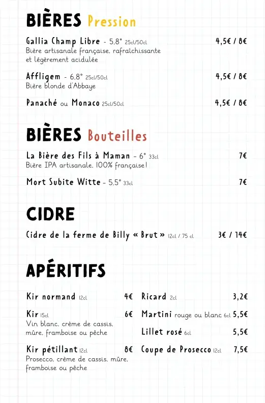 Menu_Les Fils à Maman Caen_Caen_immagine_3