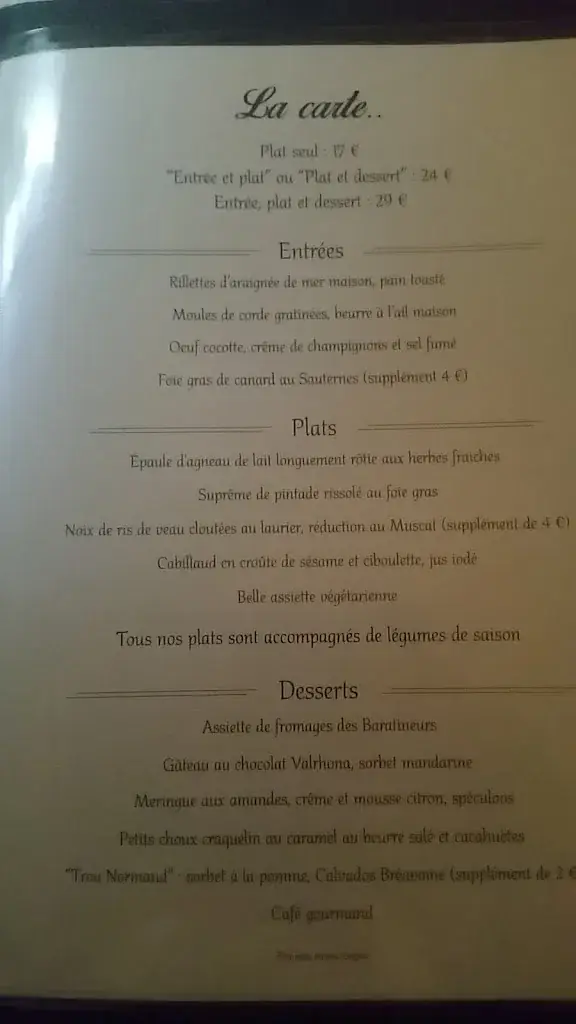 Menu_La Casinière_Caen_image_4