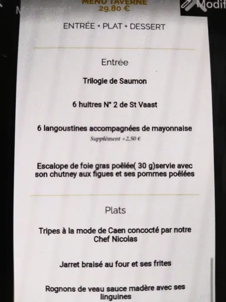 Menu_Les Relais d’Alsace_Caen_immagine_4