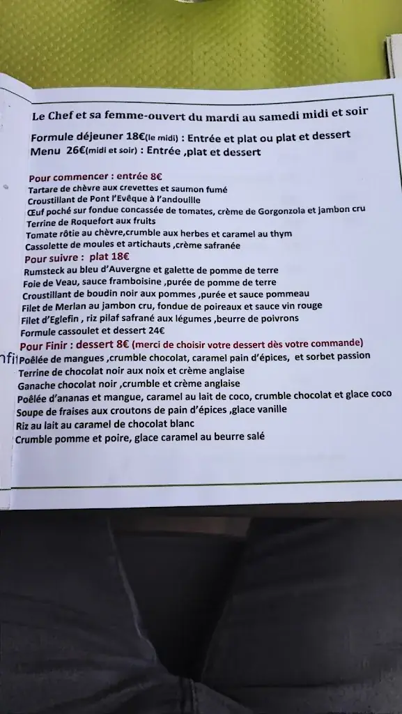 Menu_Le Chef et sa Femme_Caen_image_3