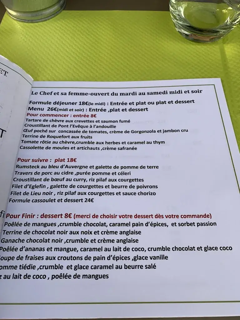 Menu_Le Chef et sa Femme_Caen_image_4