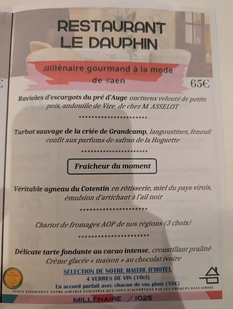 Menu_Le Dauphin And The Spa Du Prieuré_Caen_image_2