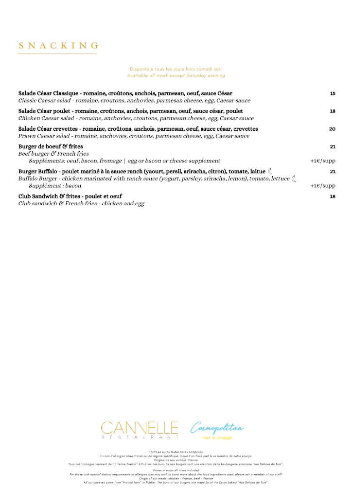 Menu_Restaurant Cannelle - Evian-les-Bains_Évian-les-Bains_immagine_2