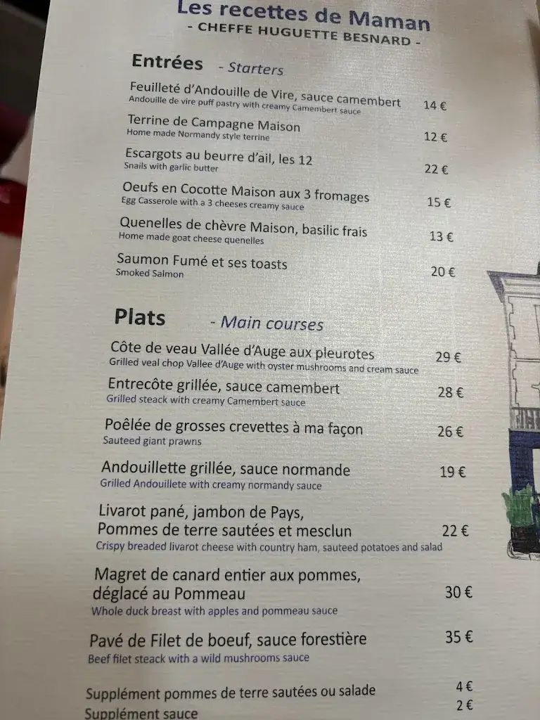 Menu_Restaurant Au P'tit Normand_Cambremer_image_3