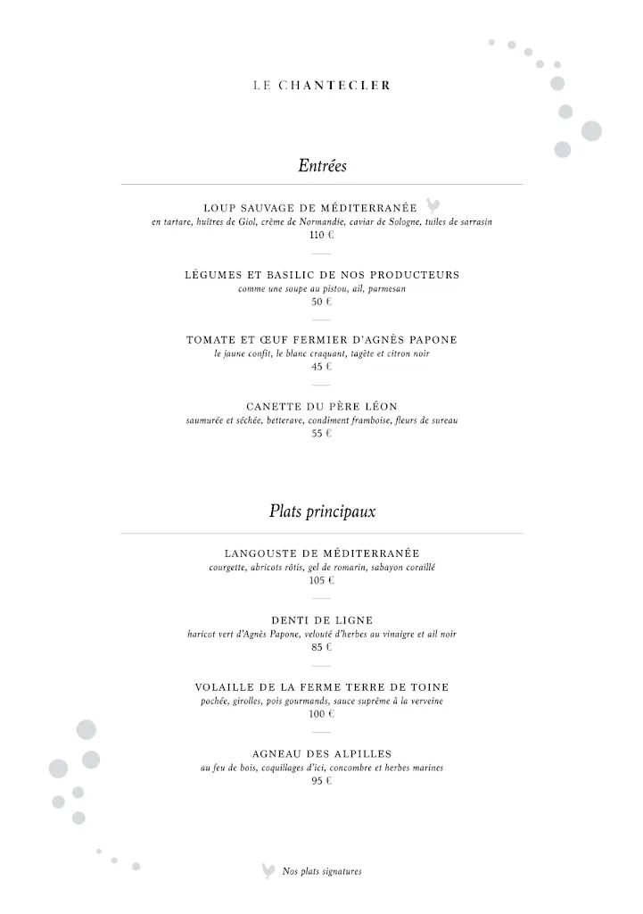 Menu_Le Chantecler_Nice_image_2