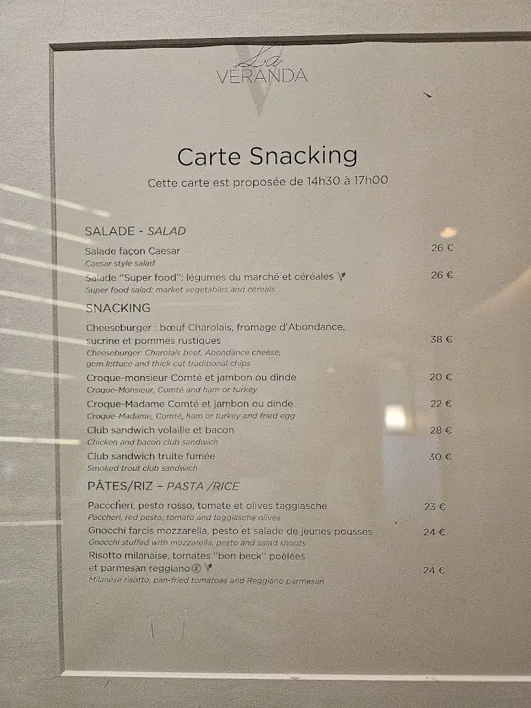 Menu_La Véranda - Hôtel Royal_Évian-les-Bains_image_1