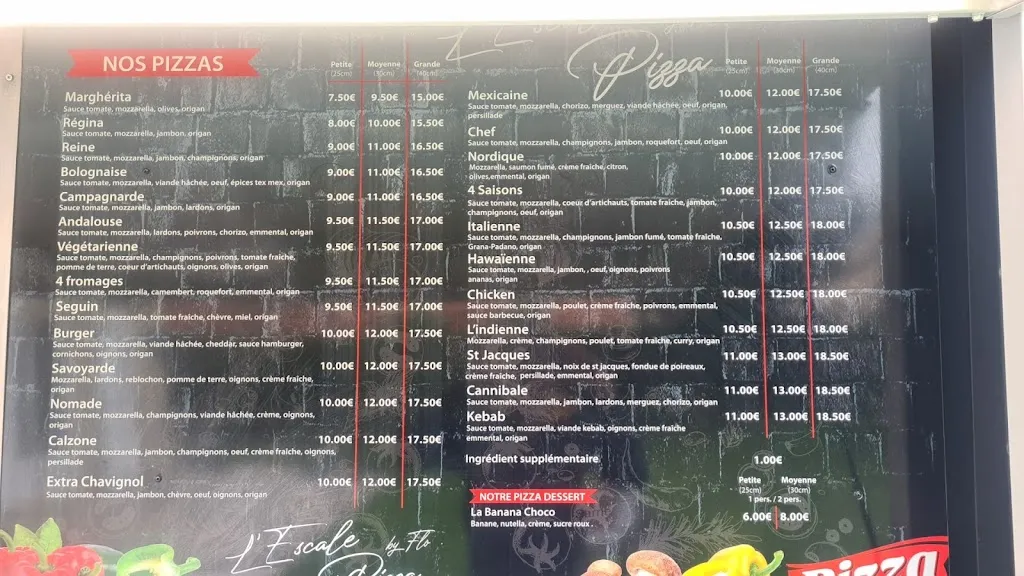 Menu_L'escale pizza by flo_Frénouville_image_1