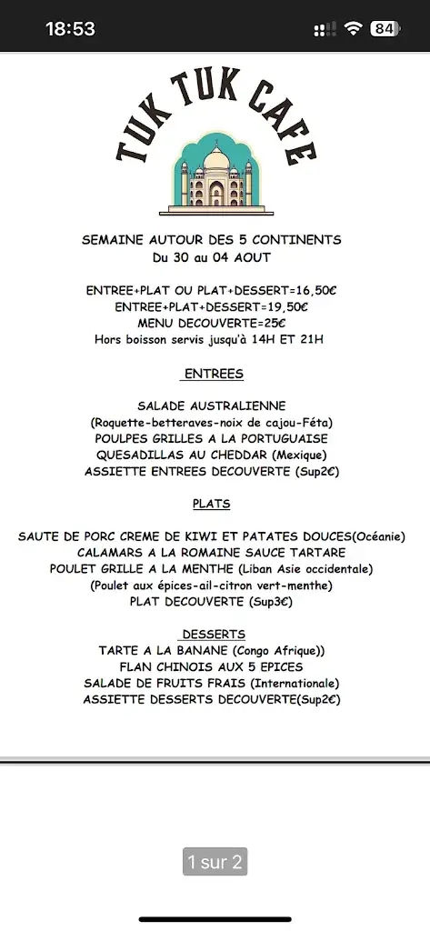 Menü_TUK TUK CAFE_Cany-Barville_Bild_3