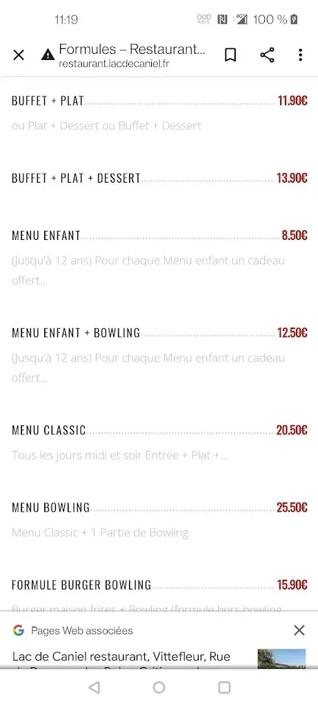 Menu_Restaurant du Lac de Caniel_Vittefleur_image_3