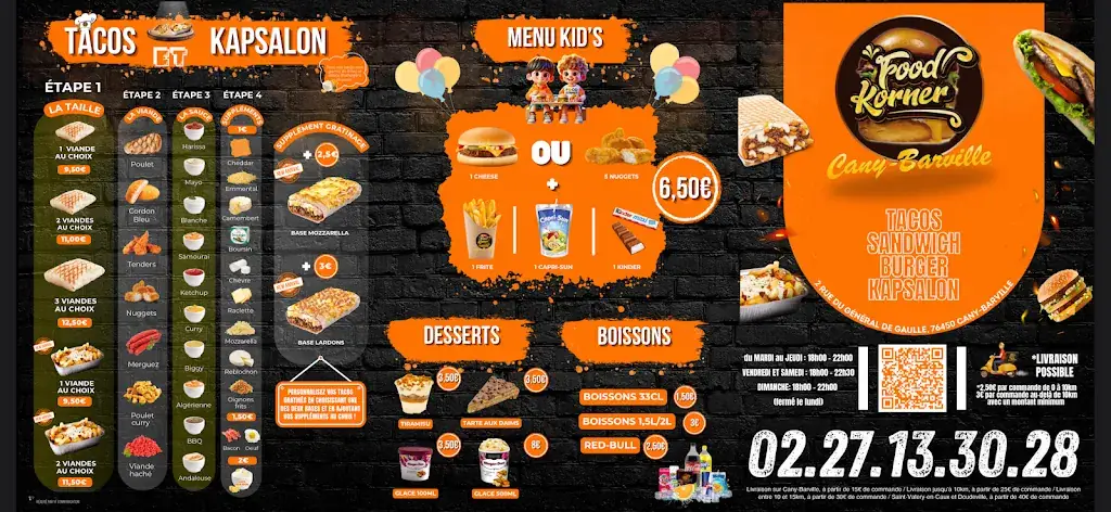 Menu_Food-Korner | Burger - Tacos - Sandwich_Cany-Barville_image_1