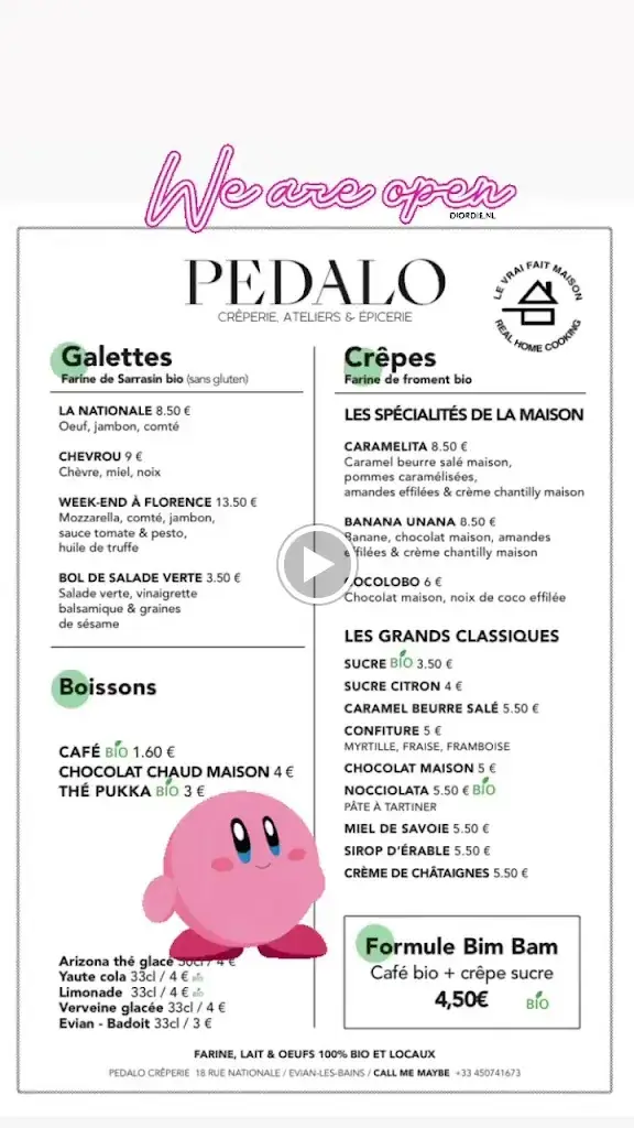 Menu_Crêperie Pédalo_Évian-les-Bains_immagine_4