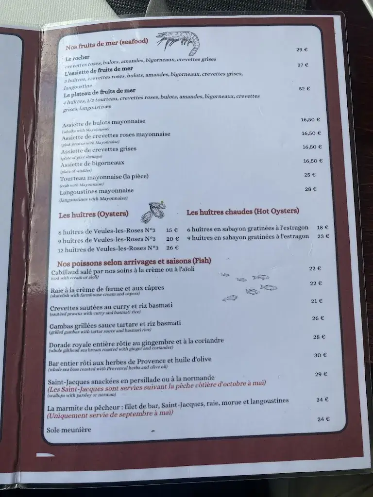 Menu_Restaurant de la Mer_Veulettes-sur-Mer_image_4