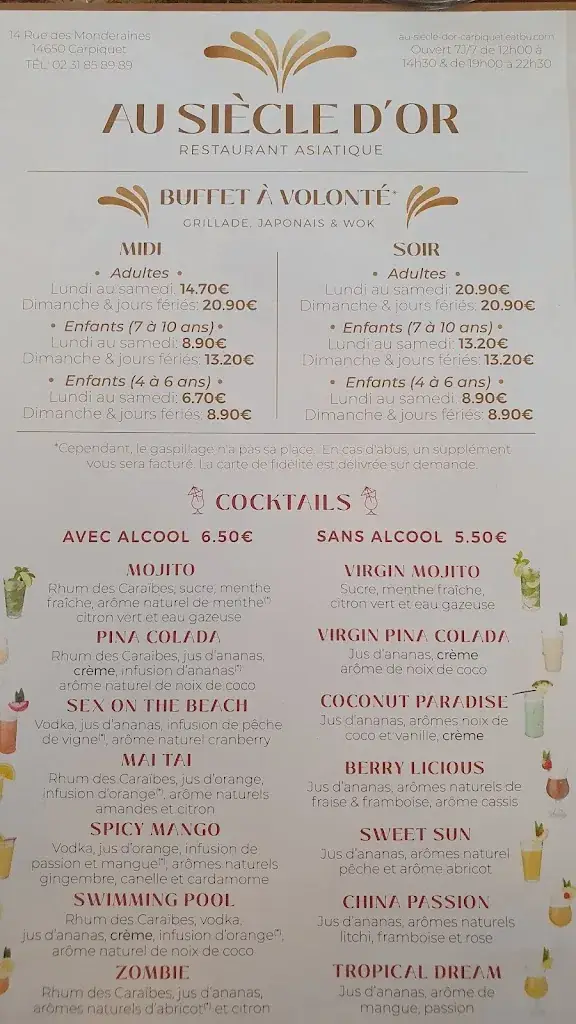 Menu_Au Siècle d’Or_Carpiquet_image_1