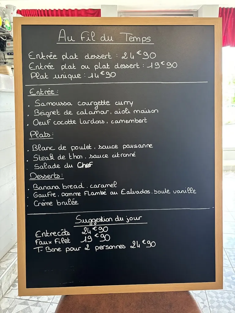 Menu_RESTAURANT AU FIL DU TEMPS_Rives-en-Seine_image_1