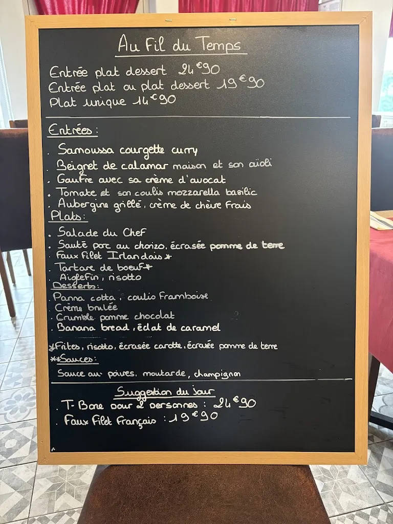 Menu_RESTAURANT AU FIL DU TEMPS_Rives-en-Seine_image_2