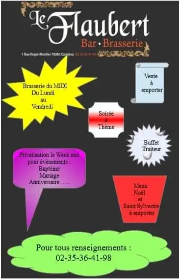 Menu_Le Flaubert bar brasserie restaurant_Canteleu_image_4