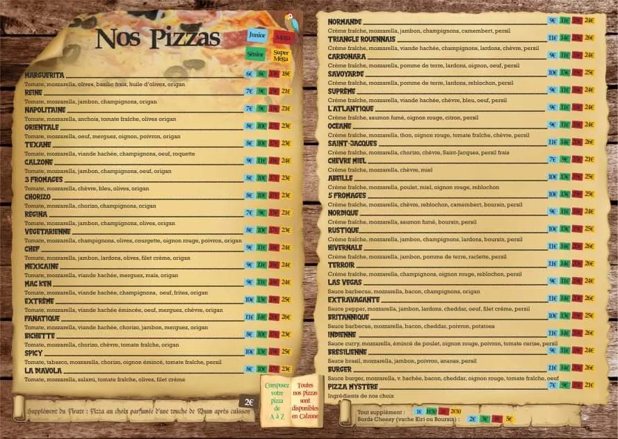 Menu_La Pizza Du Pirate (Rouen-M.I.N)_Rouen_image_2