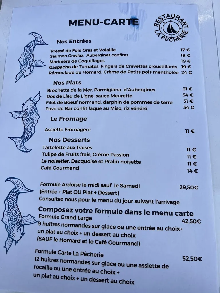 Menu_La Pêcherie_Rouen_immagine_2