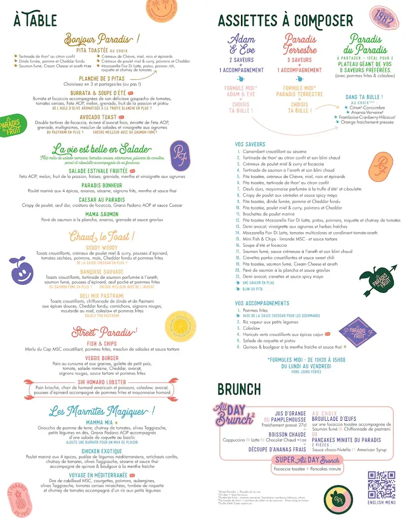 Menu_The Fruit Paradise_Rouen_image_4