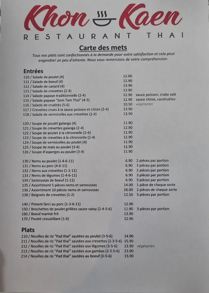 Menu_Khon Kaen Thai Restaurant_Évian-les-Bains_immagine_3