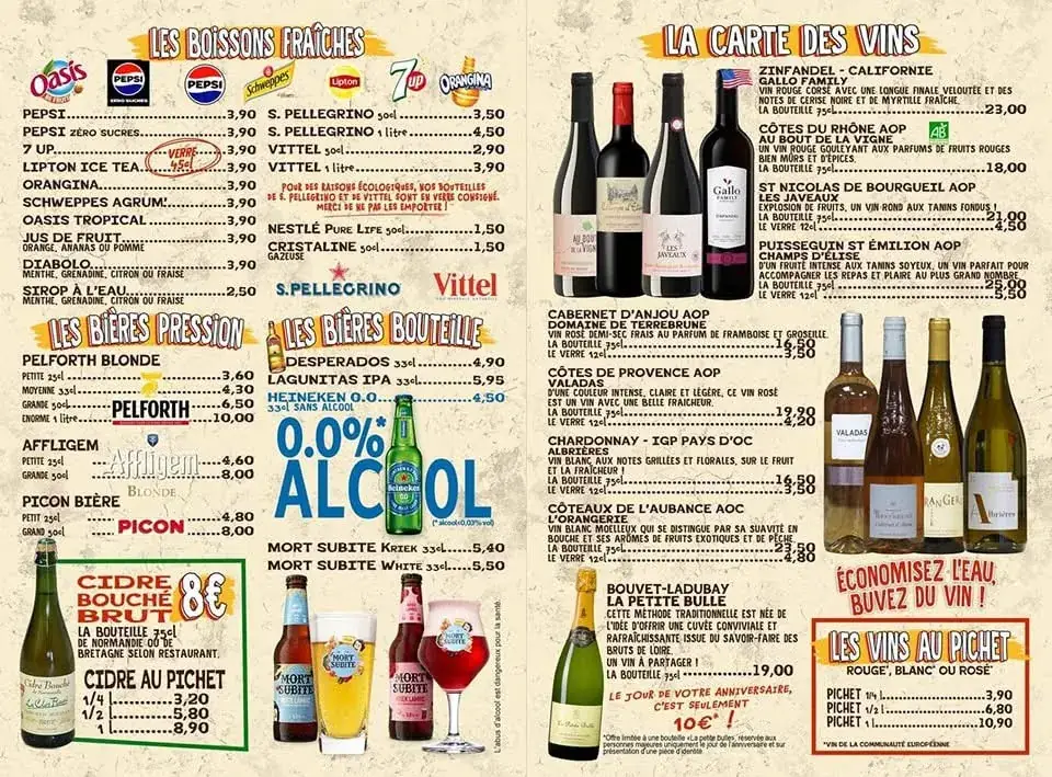 Menu_Oncle Scott's_Carentan-les-Marais_image_1