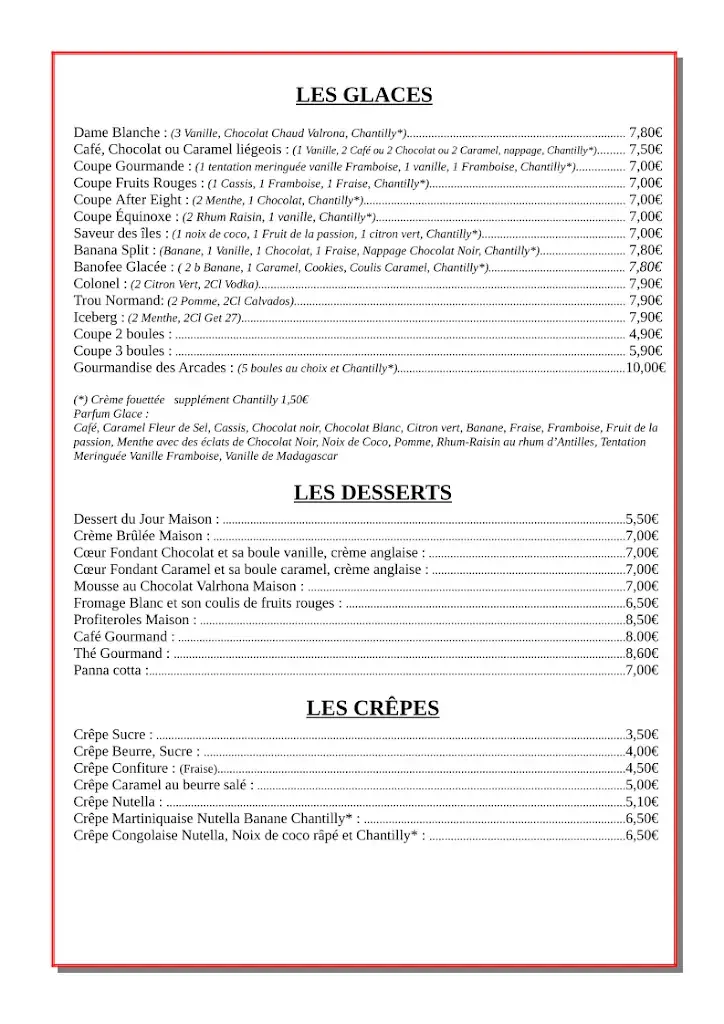 Menu_Restaurant Pizzeria des Arcades_Carentan-les-Marais_image_2