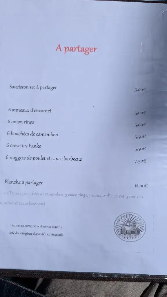 Menu_Restaurant La Liberation_Sainte-Mère-Église_image_4