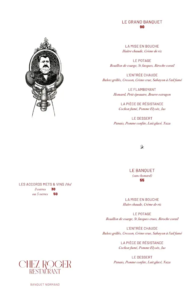 Menu_Restaurant Chez Roger_Sainte-Marie-du-Mont_immagine_2