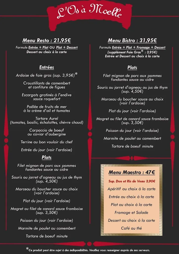 Menu_L'Os à Moelle_Elbeuf_image_2