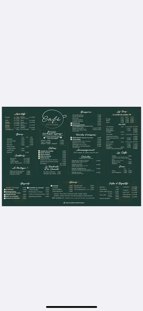Menu_Café de la Poste_Elbeuf_image_1