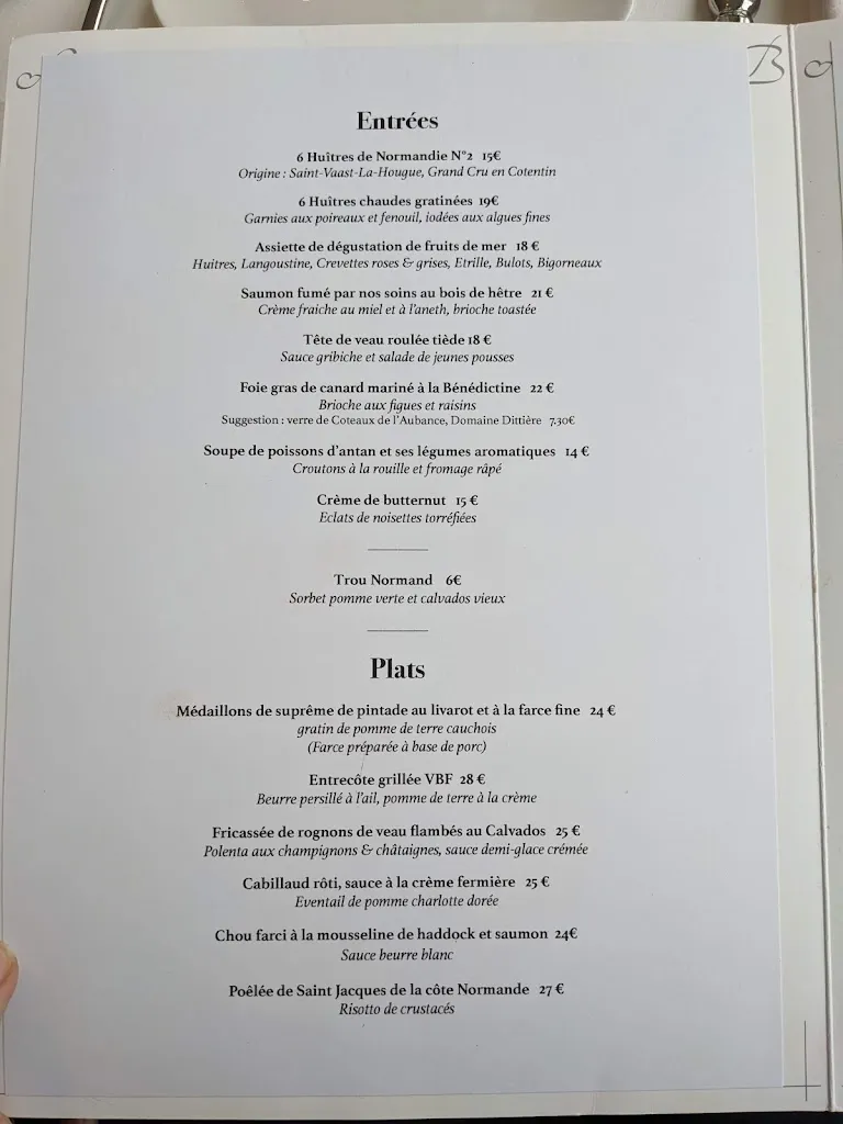 Menu_Le Belvédère - Restaurant Traditionnel Panoramique_Saint-Jouin-Bruneval_image_2