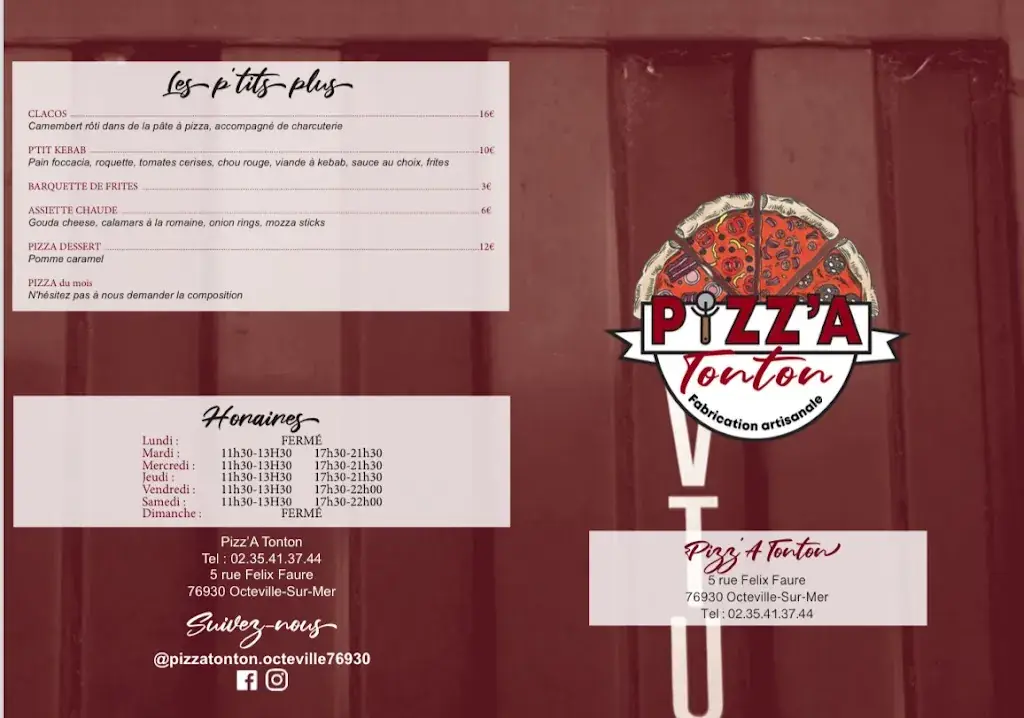 Menu_Pizz'A Tonton_Octeville-sur-Mer_immagine_2