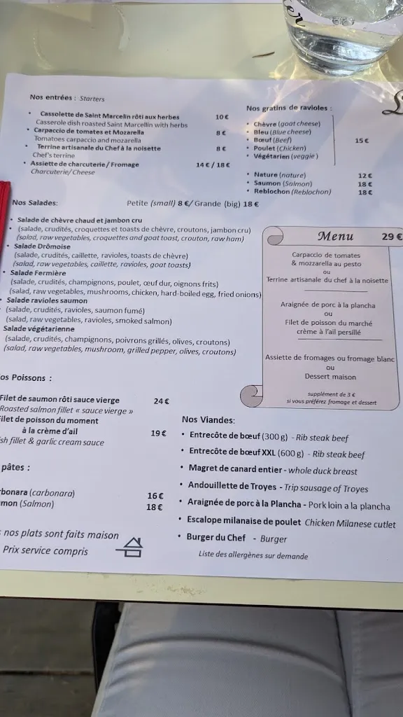 Menu_Restaurant La Chataigneraie_Anneyron_image_3