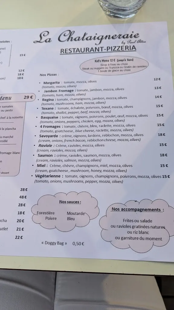 Menu_Restaurant La Chataigneraie_Anneyron_image_4