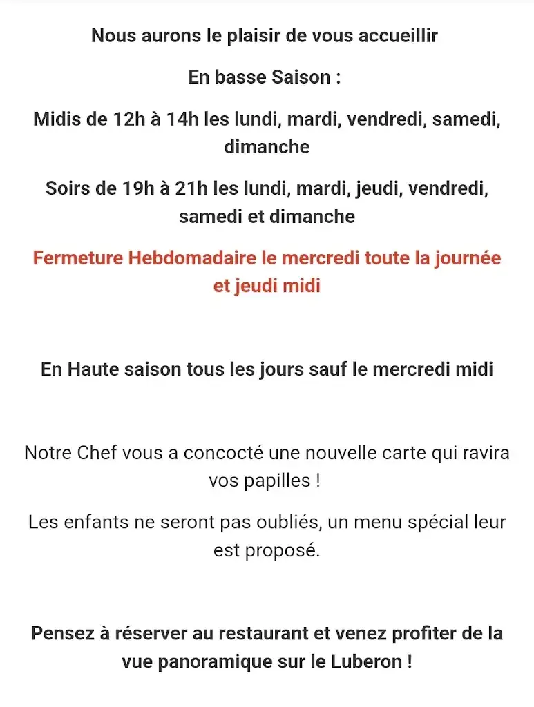 Menu_Restaurant - Lubéron Parc - Yellow Village_Charleval_image_1