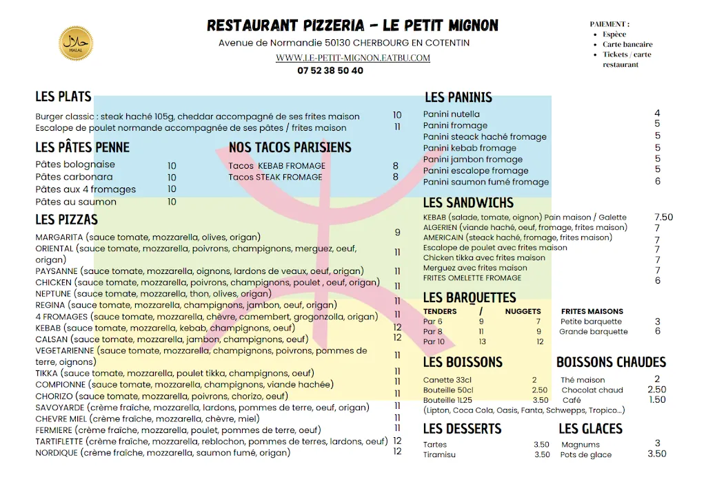 Menu_Pizza Cherbourg - Le Petit Mignon_Cherbourg-en-Cotentin_image_1