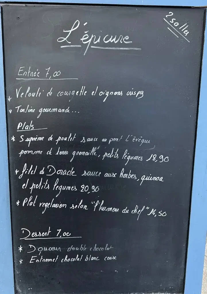 Menu_L'Épicure Restaurant - Cherbourg_Cherbourg-en-Cotentin_image_1