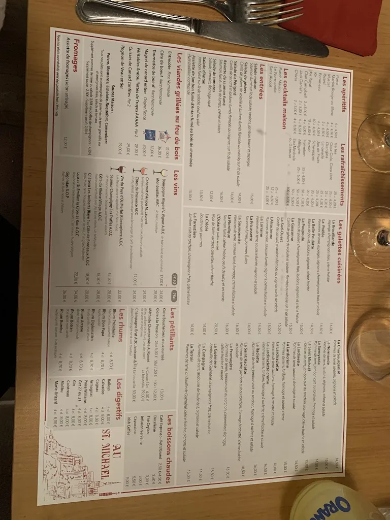 Menu_Au Saint Michael_Cherbourg-en-Cotentin_image_2