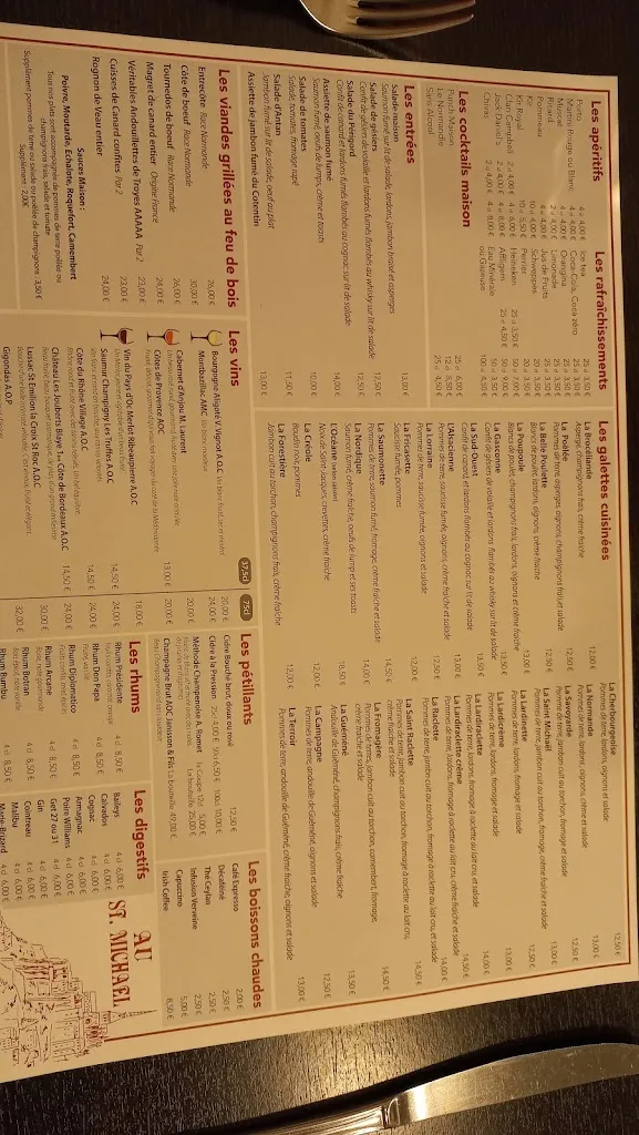 Menu_Au Saint Michael_Cherbourg-en-Cotentin_image_3