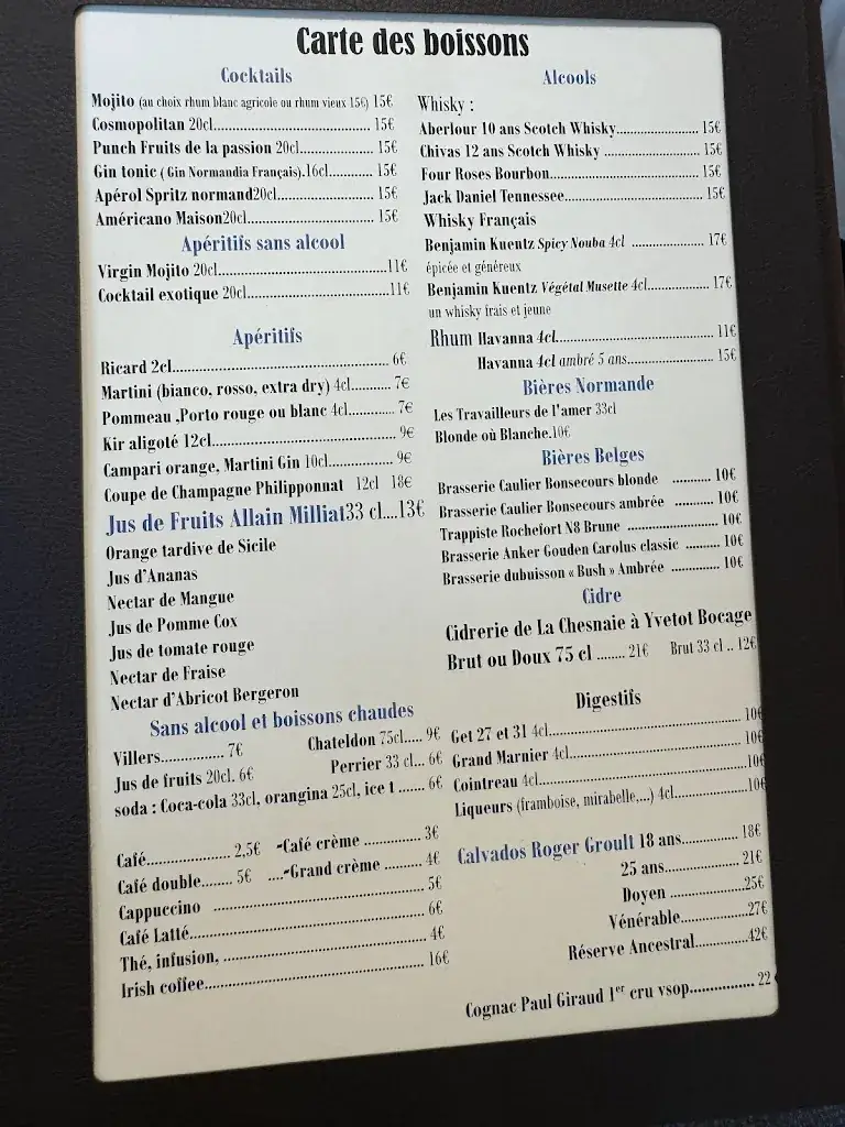 Menu_Café de Paris_Cherbourg-en-Cotentin_image_2