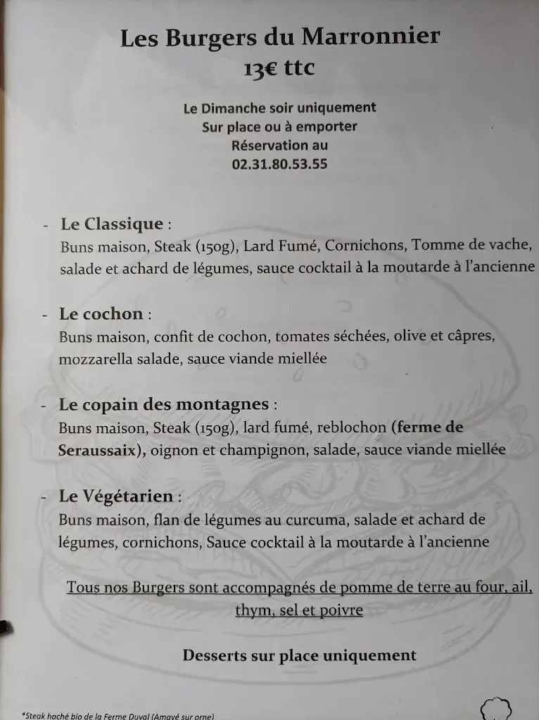 Menu_Restaurant Le Marronnier - Caen_Amayé-sur-Orne_image_3