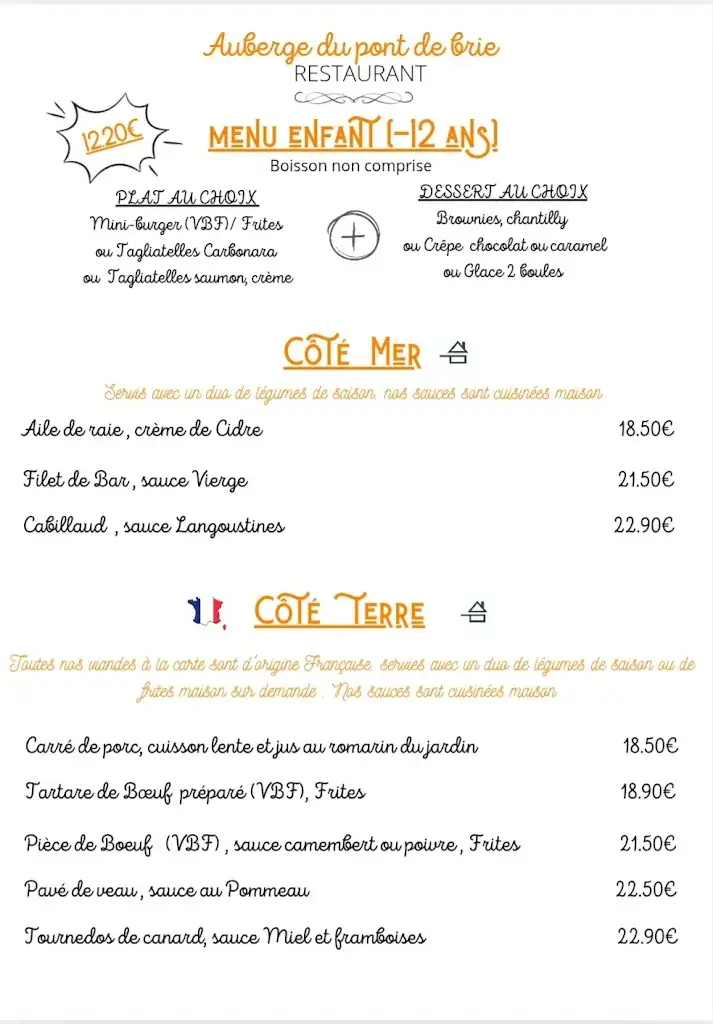 Menu_Auberge du Pont de Brie_Montillières-sur-Orne_image_2