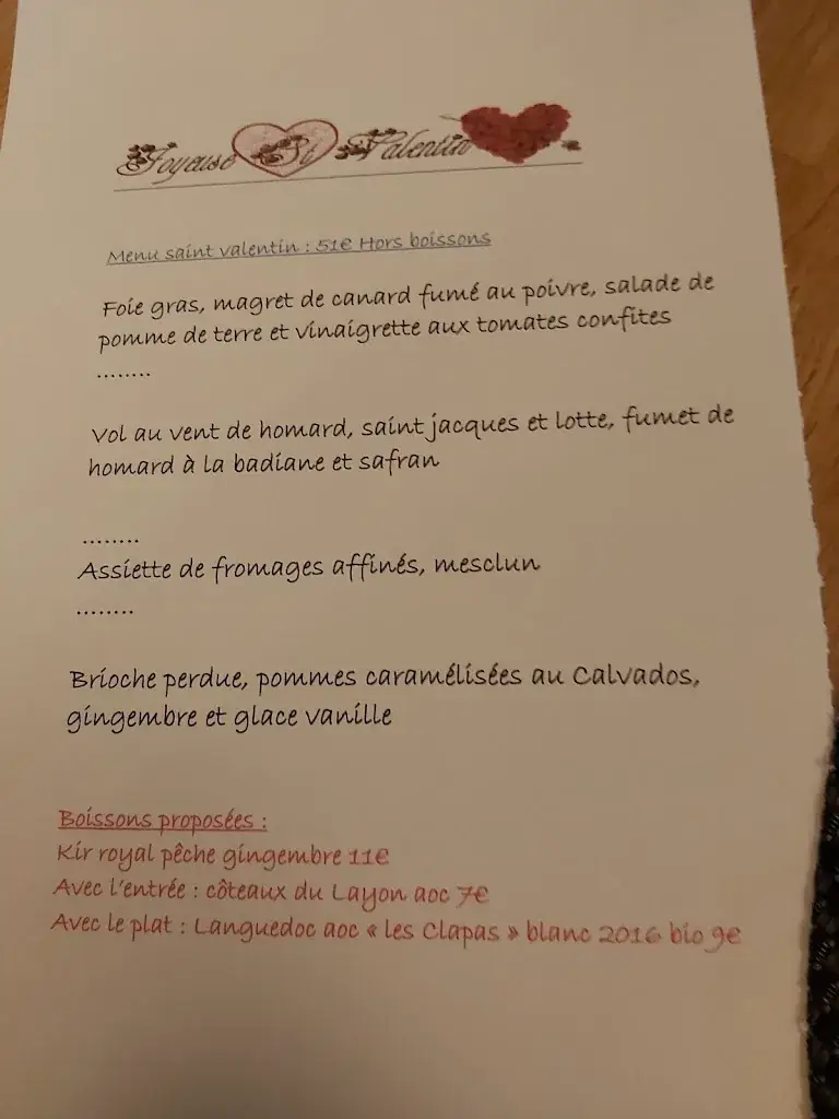 Menu_La Ferme Saint Hubert_Colleville-Montgomery_image_2